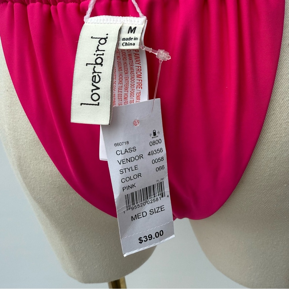 Loverbird Pink Halter Bikini Set Size M | High Cut Two Piece Swimwear NWT - Picture 6 of 9